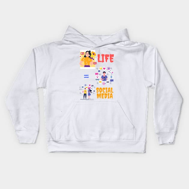 social media Kids Hoodie by AMINOS ART